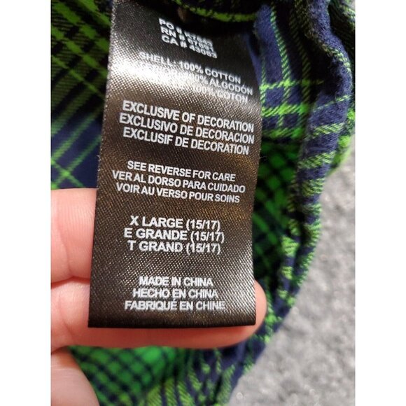 NFL Seattle Seahawks Womens Green Plaid Button Down Shirt Juniors Collection XL - Picture 11 of 14